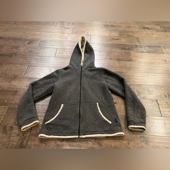 Kuhl Tops - Kuhl Womens Gray Alfpaca Fleece Full Zip Hooded Sweater Jacket Size S SMALL